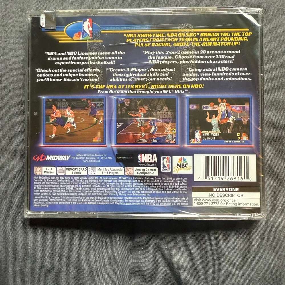 New Sealed NBA Showtime: NBA on NBC for PlayStation 1